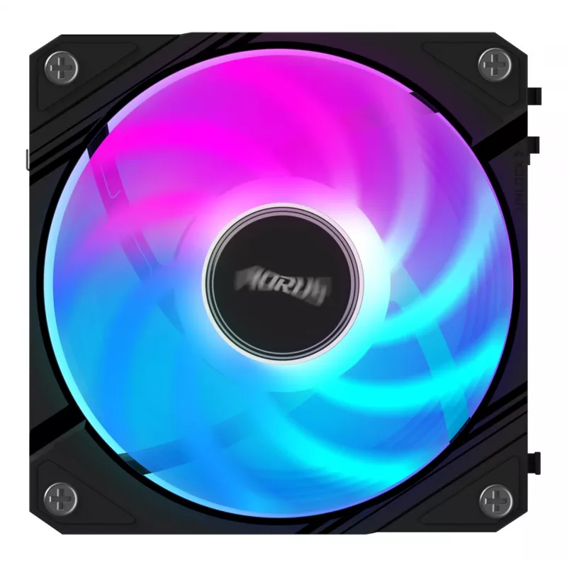 All-in-one skysčio aušintuvas su GIGABYTE AORUS EZ CHAIN FAN 120 12 cm ventiliatoriumi, juodas