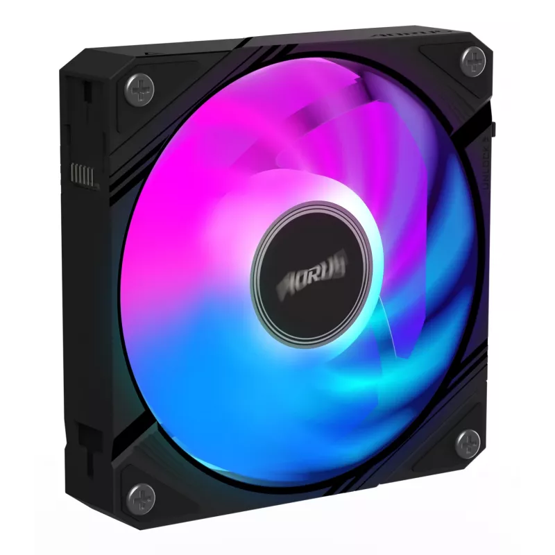 All-in-one skysčio aušintuvas su GIGABYTE AORUS EZ CHAIN FAN 120 12 cm ventiliatoriumi, juodas