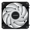 All-in-one skysčio aušintuvas su GIGABYTE AORUS EZ CHAIN FAN 120 12 cm ventiliatoriumi, juodas