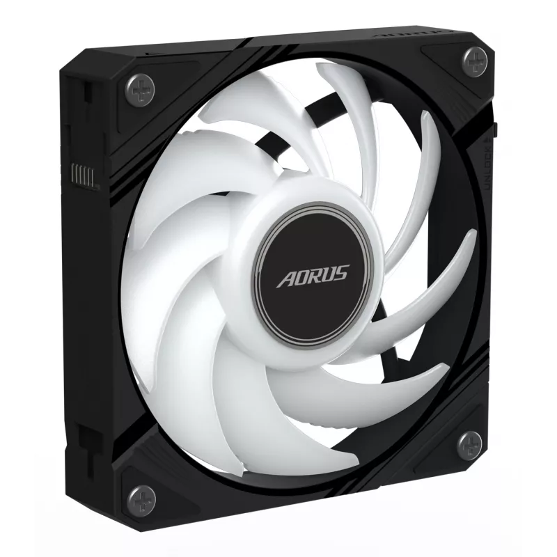 All-in-one skysčio aušintuvas su GIGABYTE AORUS EZ CHAIN FAN 120 12 cm ventiliatoriumi, juodas