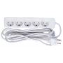 Prailginimo laidas MicroConnect GRU0055WDK 5 m, 5 kištukinių lizdų, vidaus naudojimui, baltas