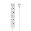Microconnect GRU00615W ilgintuvas 1,5 m 6 lizdų Baltas
