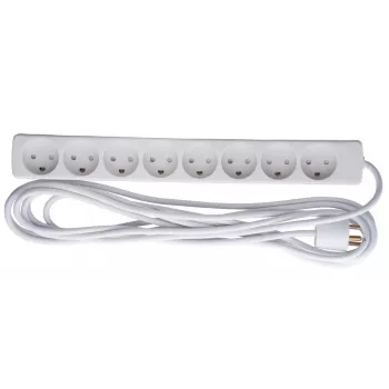 Microconnect GRU00850WDK ilgintuvas 5 m 8 kištukinių lizdų Vidaus baltas