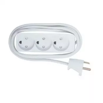 Prailginimo laidas Microconnect GRU035WDK 5 m, 3 kištukiniai lizdai, baltas