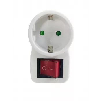 Microconnect GRUTIMER2 apsauginis nuo viršįtampių lizdas, baltas, 1 AC lizdas, 230 V