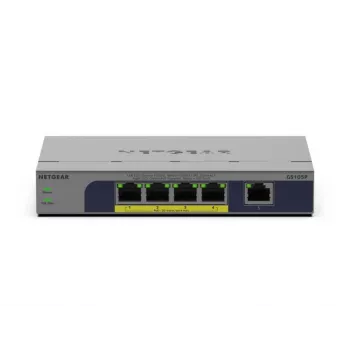 Nevaldomas 5 prievadų PoE jungiklis Netgear GS105P 1Gb Ethernet su Power over Ethernet (GS105P-300EUS)
