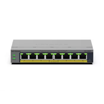 NETGEAR GS108EP valdomas L2/L3 gigabitinio eterneto (10/100/1000) jungiklis, pilkas
