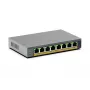 NETGEAR GS108EPP 8 prievadų Gigabit Ethernet (10/100/1000) nevaldomas jungiklis su PoE+ 123 W, darbastaliui/sieniniam montavimui, pilka