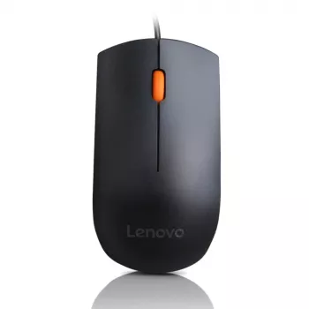Laidinė USB Type-A optinė ambidekstrinė pelė Lenovo GX30M39704 — 1600 DPI, 3 mygtukai, 1,8 m laidas, juoda