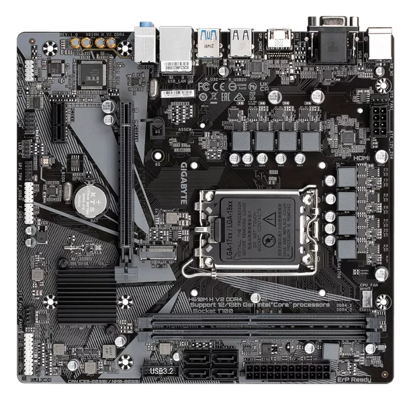 GIGABYTE H610M H V2 DDR4 pagrindinė plokštė