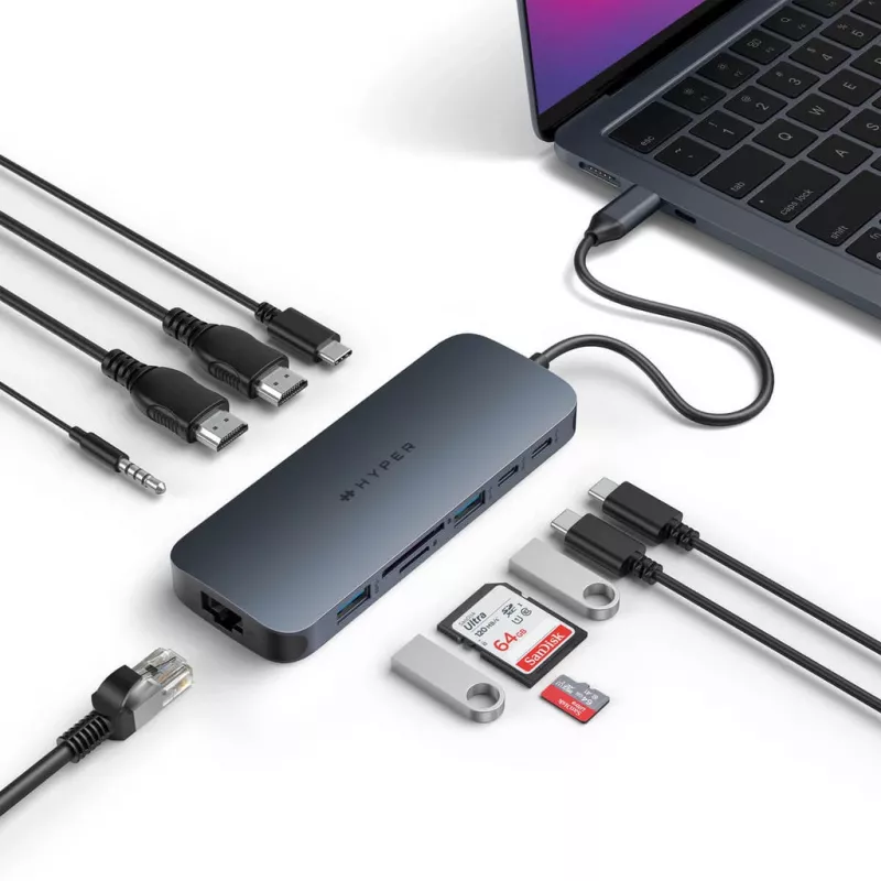 Targus HD4006GL USB-C dokas / prievadų replikatorius, USB 3.2 Gen 2, juodas