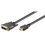 Microconnect HDM191811 vaizdo kabelio adapteris 1 m HDMI DVI-D Juoda