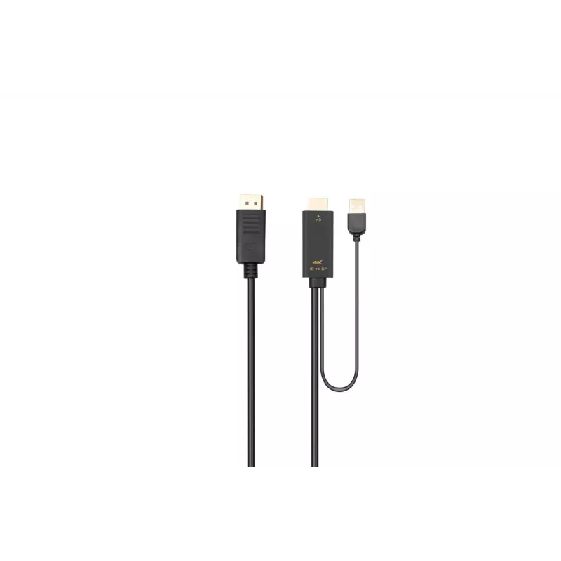 Microconnect HDMI-DP-CON2 HDMI į DisplayPort adapterio kabelis 2 m Juoda