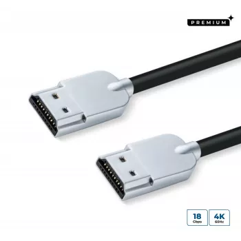Microconnect HDMISUPERSLIM1M HDMI laidas 1 m HDMI A tipas (standartinis) Juoda, Metalinė