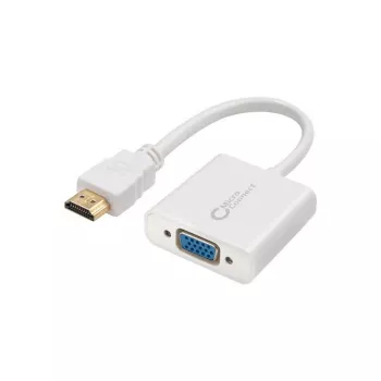Microconnect HDMVGA1 vaizdo kabelio adapteris 0,15 m HDMI A tipo (standartinis) VGA (D-Sub) baltas