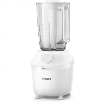 Stalo blenderis Philips HR2041/00 — 450 W, 1,9 L plastikinis dubuo, nerūdijančio plieno peiliai, baltas