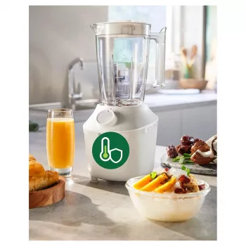 Stalo blenderis Philips HR2041/00 — 450 W, 1,9 L plastikinis dubuo, nerūdijančio plieno peiliai, baltas