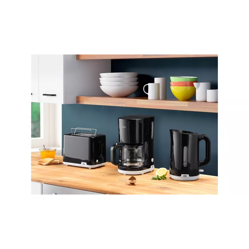 Skrudintuvas BRAUN HT1010BK – 2 riekėms, 900 W, juodas, plastikinis korpusas
