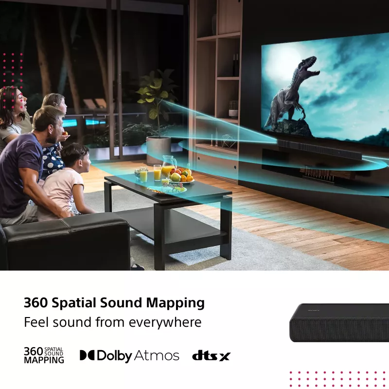 Sony HT-A3000 Juoda 3.1 kanalų 250 W garso juosta