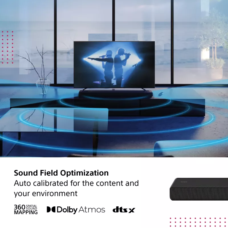 Sony HT-A3000 Juoda 3.1 kanalų 250 W garso juosta