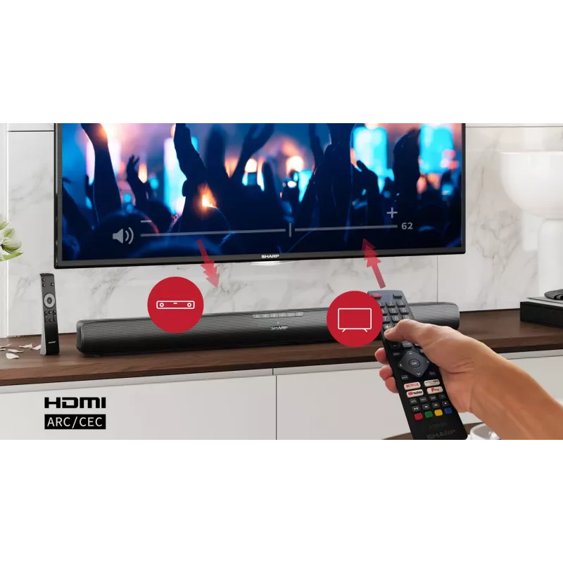 Sharp HT-SB100 garso juosta 2.0 kanalų 75 W juoda