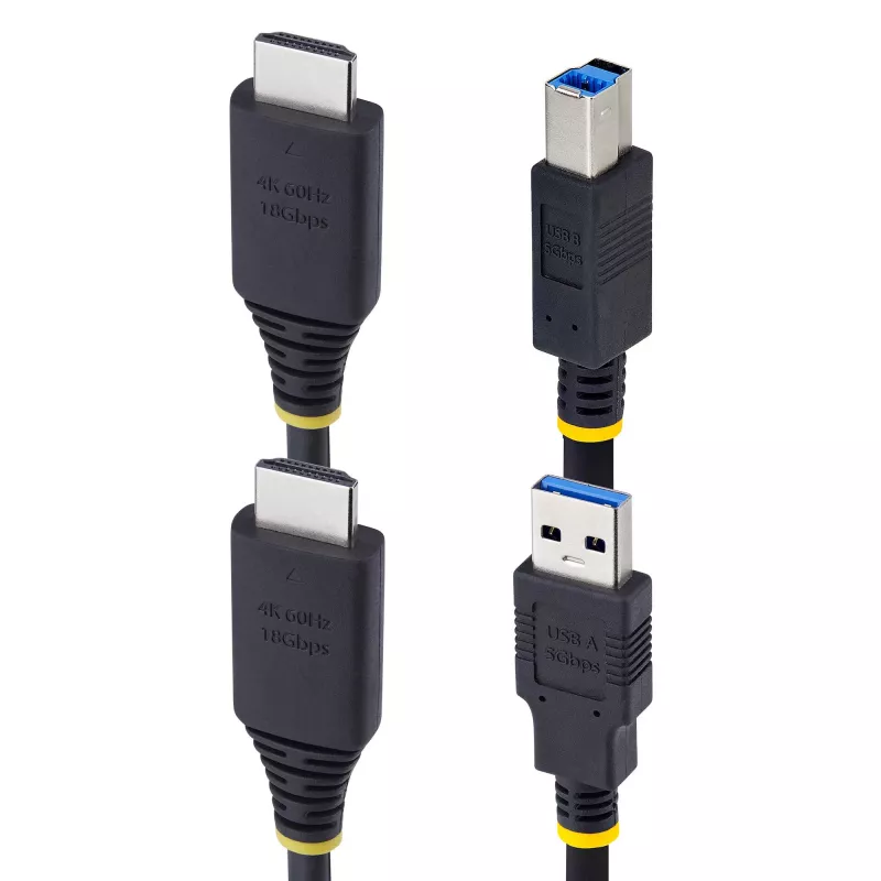 StarTech.com 6ft (1,8 m) HDMI ir USB 5Gbps KVM kabelis, 4K 60Hz, HDMI 2.0 ir USB kombinuotas kabelis KVM jungikliams