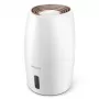 Oro drėkintuvas Philips HU2716/10 — 2 L talpa, 17 W, 220–240 V, baltas/rožinis auksas, kompaktiškas 220×220×350 mm
