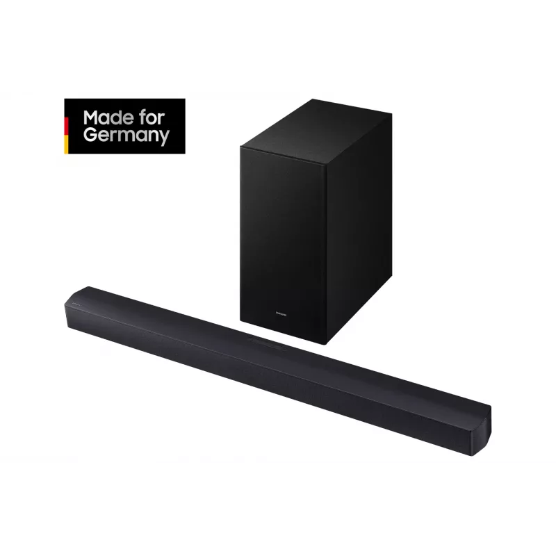 Samsung HW-B460GF 2.1 kanalo Bluetooth garsiakalbių juosta su belaidžiu žemų dažnių garsiakalbiu