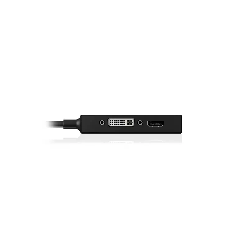 ICY BOX IB-AC1032 Mini DisplayPort į DVI-D + VGA (D-Sub) + HDMI adapteris, juodas