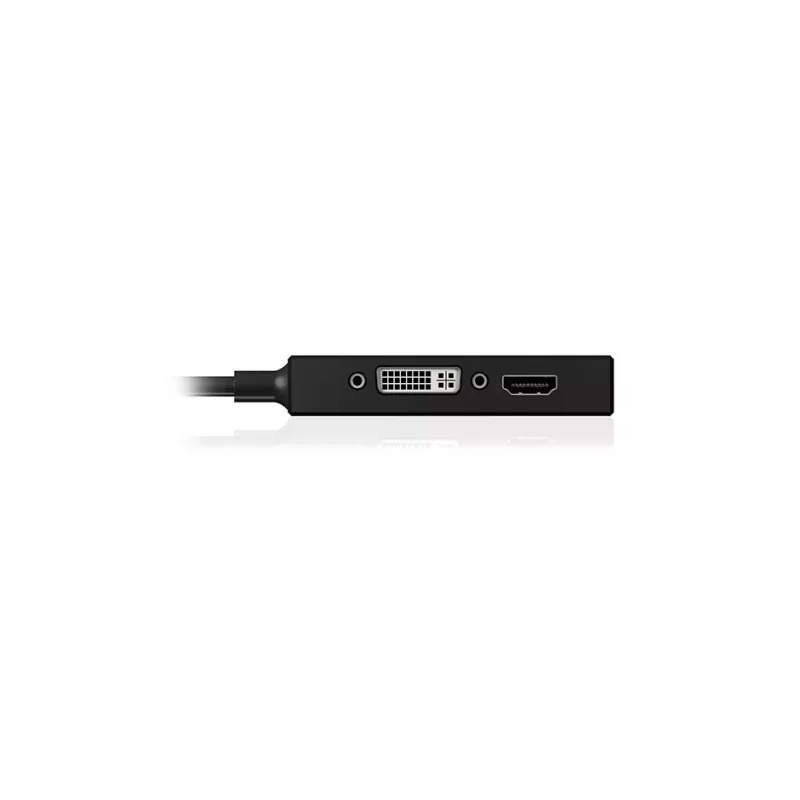 ICY BOX IB-AC1032 Mini DisplayPort į DVI-D + VGA (D-Sub) + HDMI adapteris, juodas