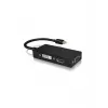 ICY BOX IB-AC1032 Mini DisplayPort į DVI-D + VGA (D-Sub) + HDMI adapteris, juodas
