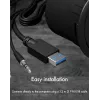ICY BOX IB-HUB1403A USB 3.0 stotelė su garso jungtimis, juoda