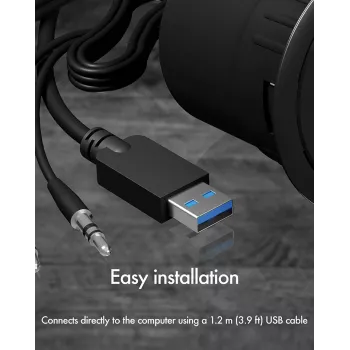ICY BOX IB-HUB1403A USB 3.0 stotelė su garso jungtimis, juoda