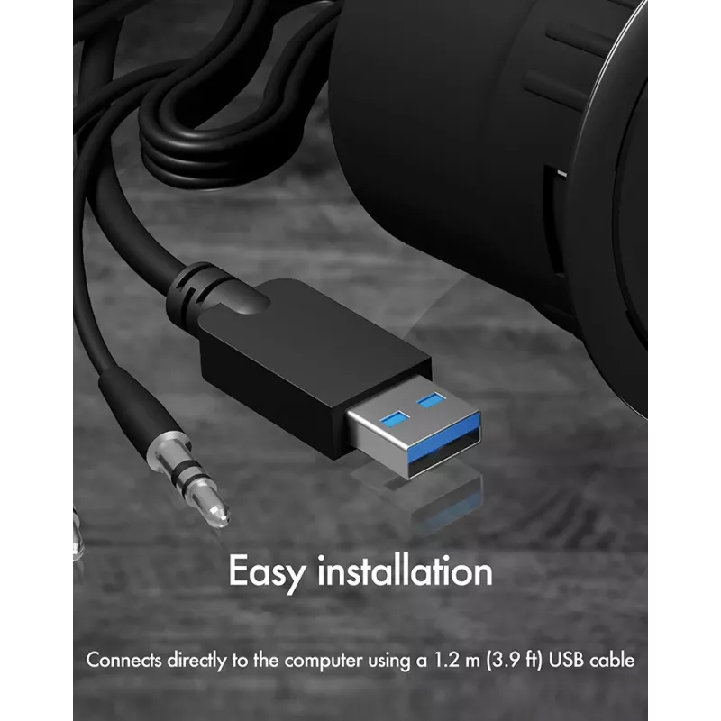 ICY BOX IB-HUB1403A USB 3.0 stotelė su garso jungtimis, juoda