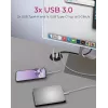 ICY BOX IB-HUB1404A USB 3.0 stotelė su kortelių skaitytuvu ir garso jungtimis, juoda