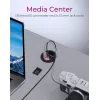 ICY BOX IB-HUB1404A USB 3.0 stotelė su kortelių skaitytuvu ir garso jungtimis, juoda