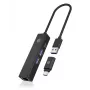 ICY BOX IB-HUB1439-LAN laidinis USB 3.2 Gen 1 (3.1 Gen 1) Type-A šakotuvas juodas