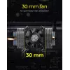 ICY BOX IB-M2HSF-705 aušintuvas M.2 SSD su šilumos vamzdeliu ir ventiliatoriumi 30 mm sidabrinis