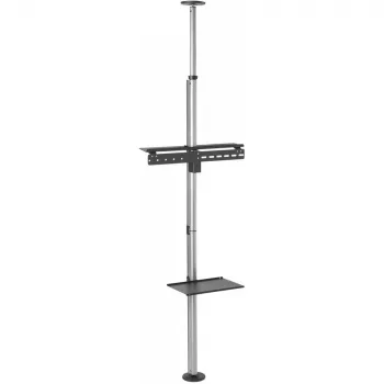 Techly ICA-TR32 TV stovas tarp grindų ir lubų 177,8 cm (70 col.) sidabrinis