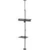 Techly ICA-TR32 TV stovas tarp grindų ir lubų 177,8 cm (70 col.) sidabrinis