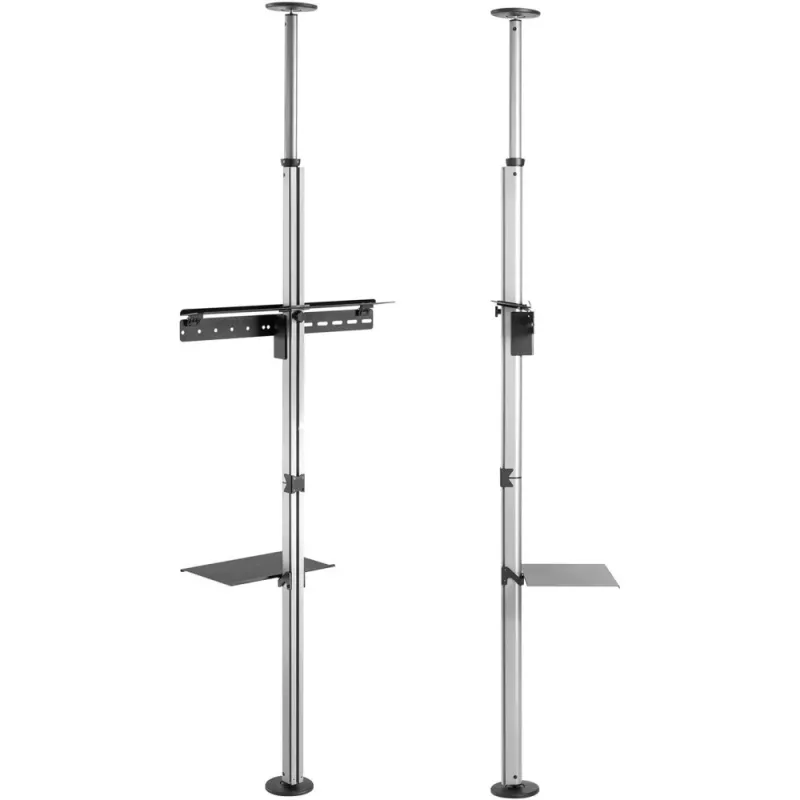 Techly ICA-TR32 TV stovas tarp grindų ir lubų 177,8 cm (70 col.) sidabrinis