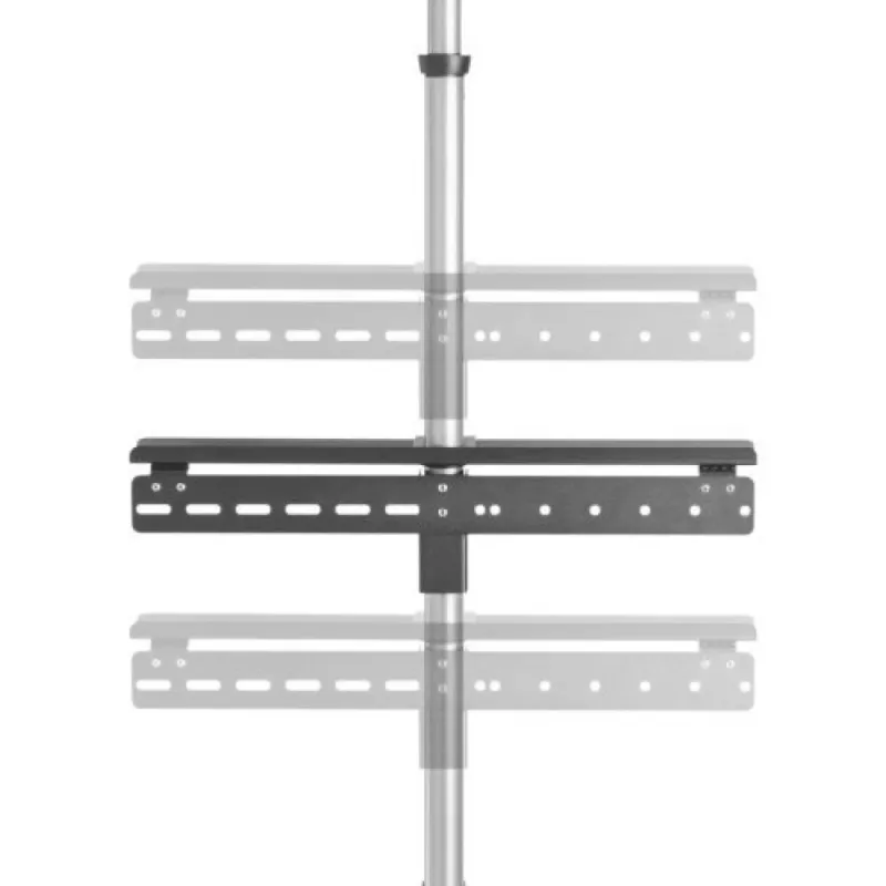 Techly ICA-TR32 TV stovas tarp grindų ir lubų 177,8 cm (70 col.) sidabrinis