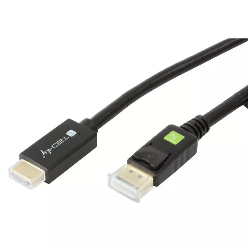 Techly ICOC-DSP-H12-010 DisplayPort 1.2 į HDMI adapterinis kabelis, M/M, 1 m, juodas