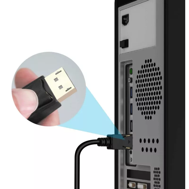 Techly ICOC-DSP-H12-010 DisplayPort 1.2 į HDMI adapterinis kabelis, M/M, 1 m, juodas