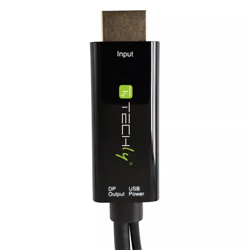 Techly ICOC-HDMI-DP12A HDMI į DisplayPort jungčių keitiklis, maitinamas per USB, 4K 30 Hz