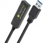 Techly ICUR30100G USB 3.2 Gen 1 (USB 3.0) USB ilgintuvas su kartokliu, 10 m