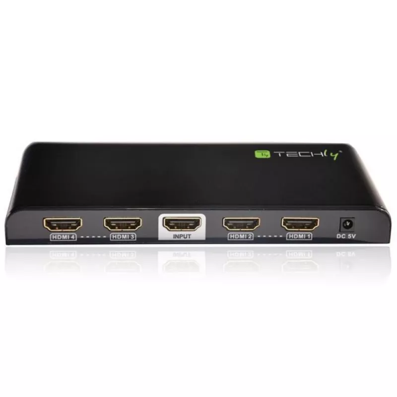 Techly HDMI 2.0 skirstytuvas 4K UHD 3D 4 krypčių