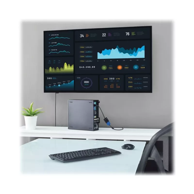 Techly HDMI-VGA2AU adapteris HDMI į VGA su Micro USB ir garso išvestimi, 0.15 m