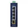 Nevaldomas Gigabit Ethernet komutatorius PLANET IGS-510TF — 4 x 10/100/1000 Mbps, 10 Gbit/s perjungimas, 9–48V DC, montuojamas ant sienos