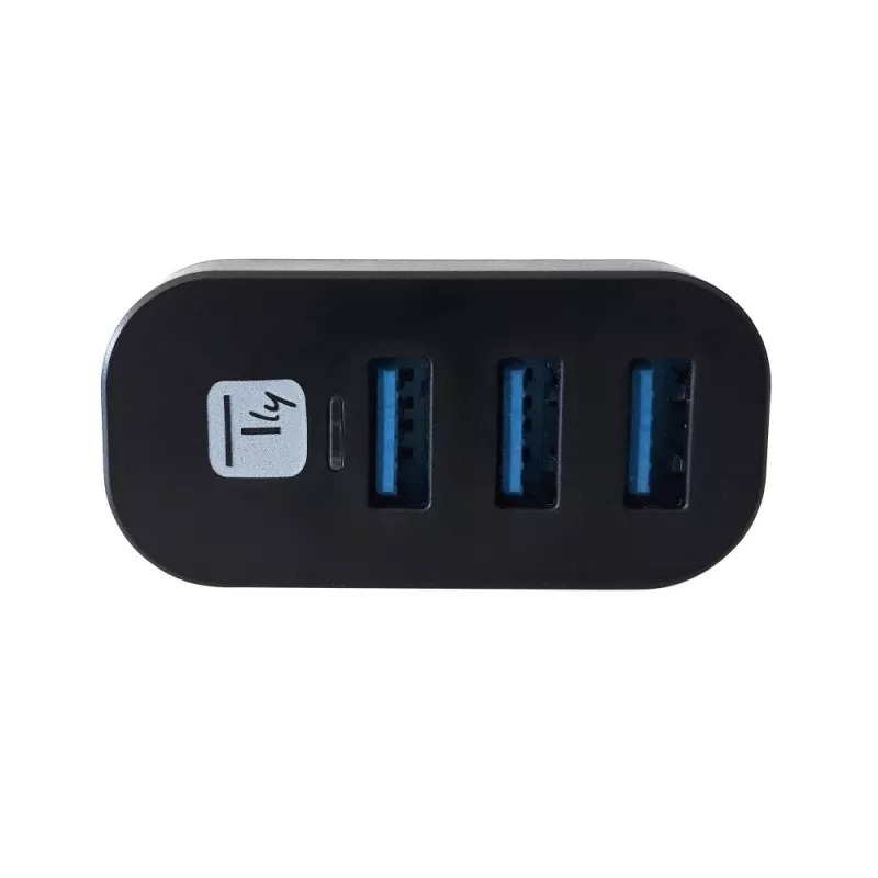 Techly IUSB3-HUB3-ROTB USB 3.2 Gen 1 šakotuvas, 3x Type-A, 5000 Mbit/s, juodas